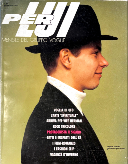 PER LUI Magazine Italia December 1987 BEPPE DUBINI Bruce Weber KOTO BOLOFO Pee Wee Herman