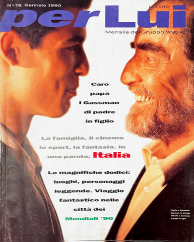 Per Lui Magazine Italia January 1990 VITTORIO GASSMAN