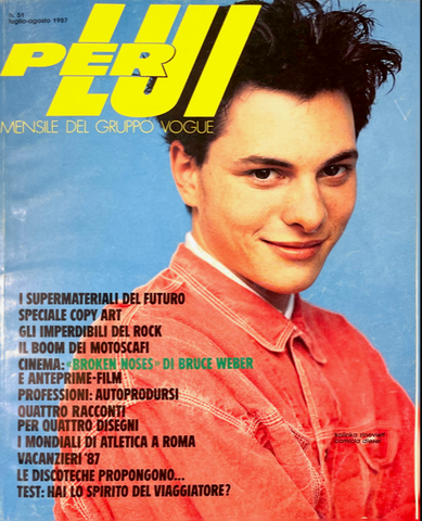 PER LUI Magazine Italia July 1987 KOLINKA ZINOVIEFF Andy Minsker BRUCE WEBER