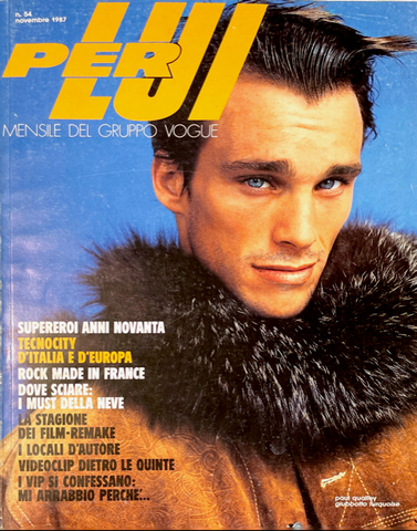 PER LUI Magazine Italia November 1987 PAUL QUALLEY Mario Testino KOTO BOLOFO