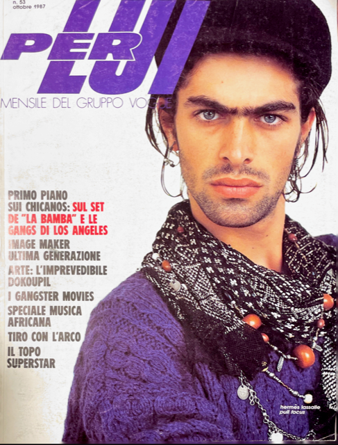 PER LUI Magazine Italia October 1987 HERMES LASALLE Koto Bolofo MARIO TESTINO