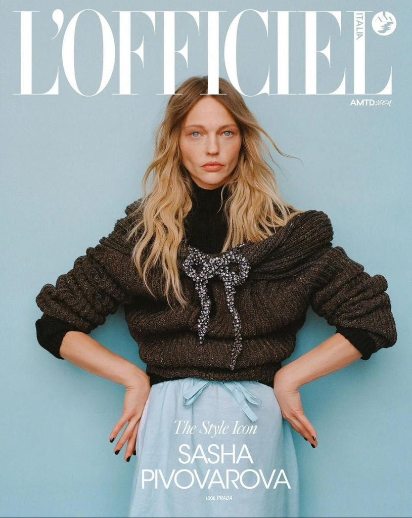 SASHA PIVOVAROVA L'Officiel Magazine Italia September 2024 Olga Sherer NEW