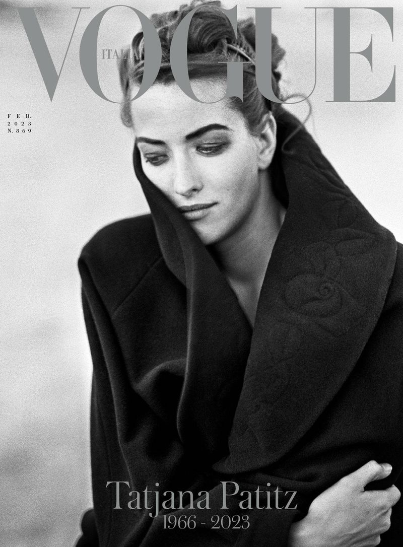 VOGUE Magazine Italia February 2023 TATJANA PATITZ tribute issue PETER