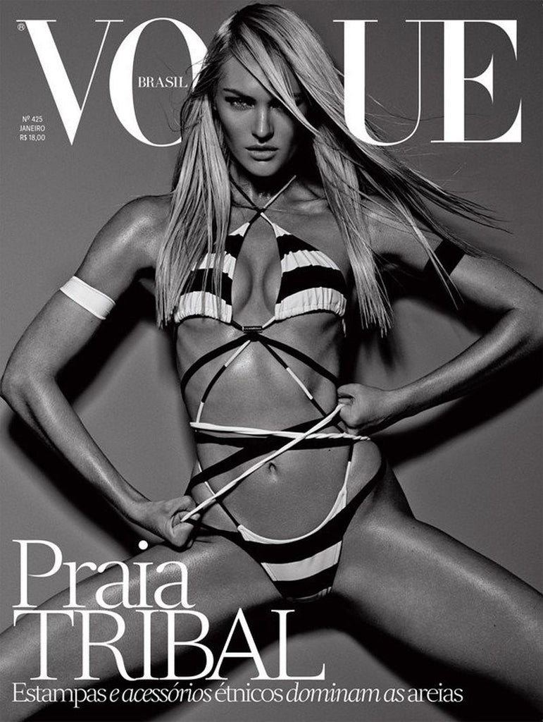 VOGUE Magazine Brazil January 2014 CANDICE SWANEPOEL Swimsuit COLLECTOR COVER