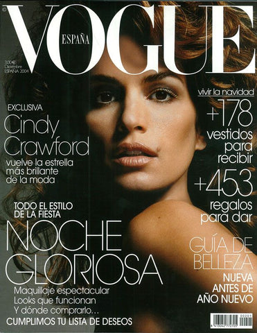 VOGUE Magazine Spain December 2004 CINDY CRAWFORD Susan Eldridge + JOYAS Supplement