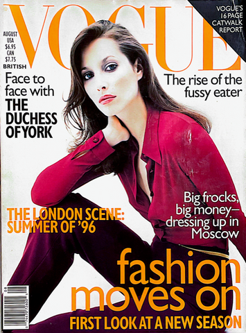 VOGUE Magazine UK August 1996 CHRISTY TURLINGTON Georgina Grenville NADJA AUERMANN