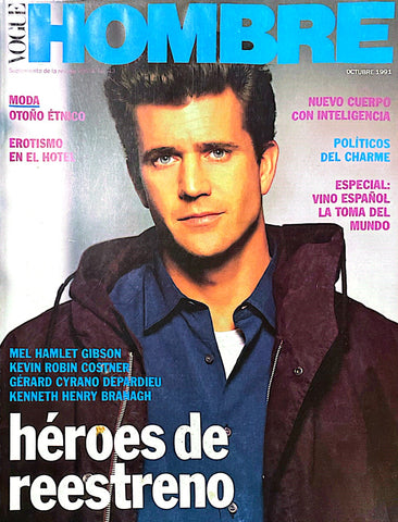 VOGUE HOMBRE Magazine October 1991 MEL GIBSON