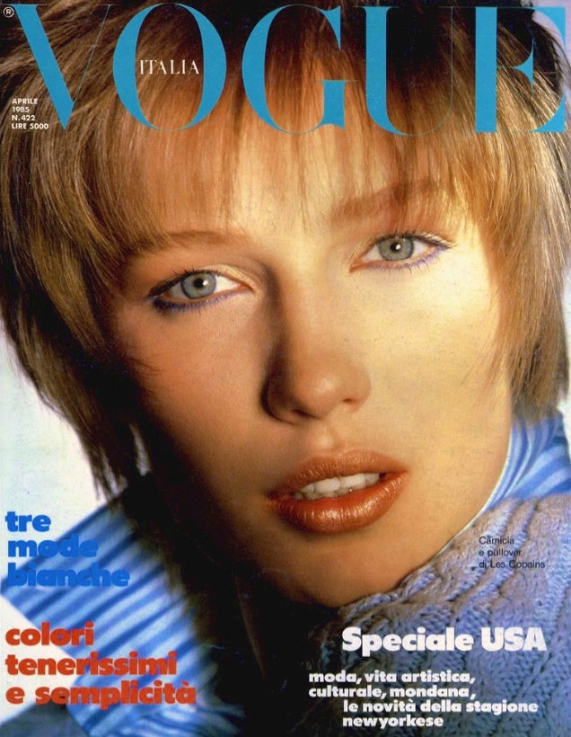 VOGUE Magazine Italia April 1985 RENATA VACKOVA Neith Hunter CECILIA C