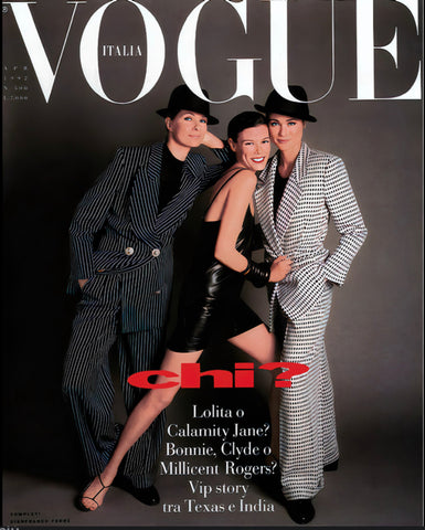 VOGUE Magazine Italia April 1992 KATE MOSS Helena Christensen SHALOM HARLOW