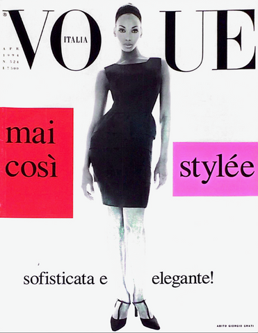 VOGUE Magazine Italia April 1994 BEVERLY PEELE Linda Evangelista NINA BROSH Moss