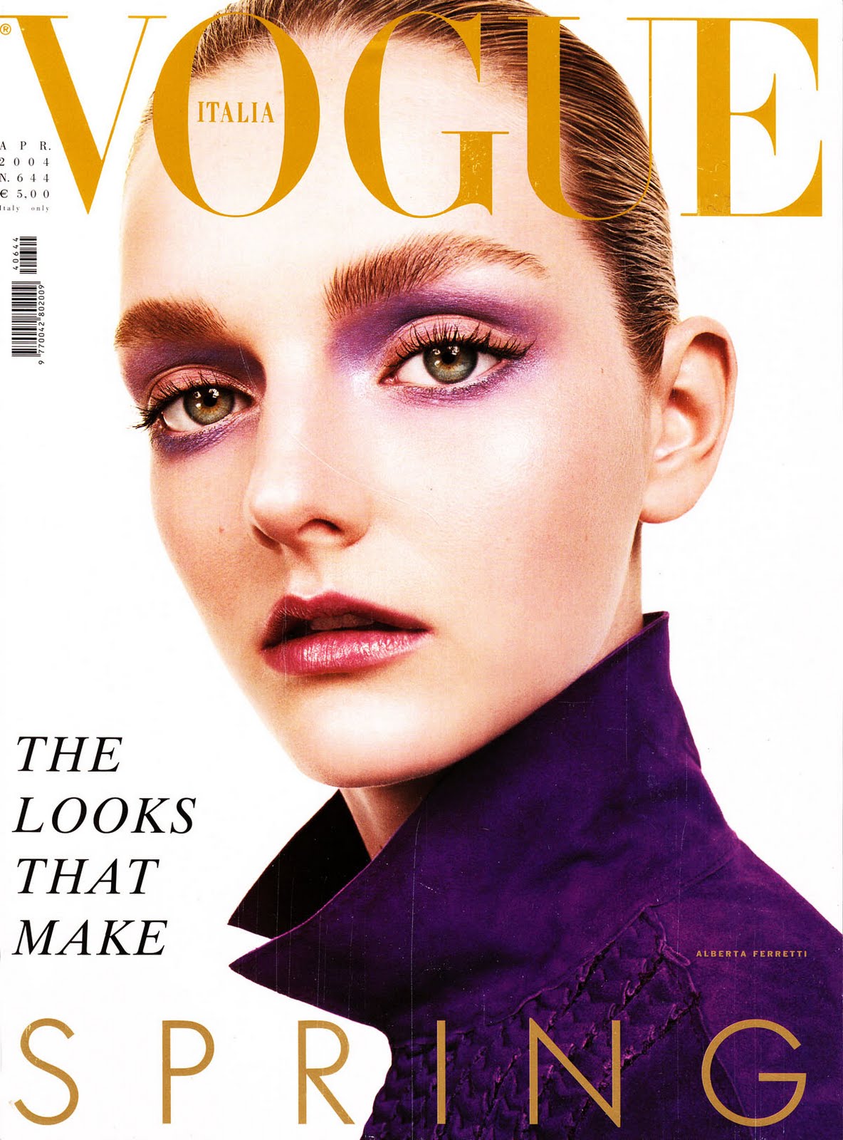 VOGUE Magazine Italia April 2004 LYDIA HEARST Volodina AMBER VALLETTA