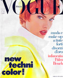 VOGUE Magazine Italia August 1991 LINDA EVANGELISTA Yasmeen Ghauri SUSAN HOLMES