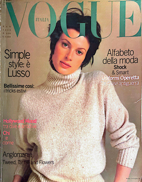 VOGUE Magazine Italia August 1993 KRISTEN MCMENAMY Bridget Hall NADJA