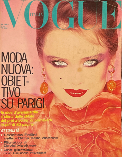 VOGUE Italia Magazine February 1980 LENA KANSBOD Lauren Hutton APOLLONIA Pat Cleveland