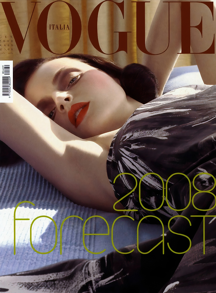 VOGUE Magazine Italia January 2008 GUINEVERE VAN SEENUS Charlotte Gain