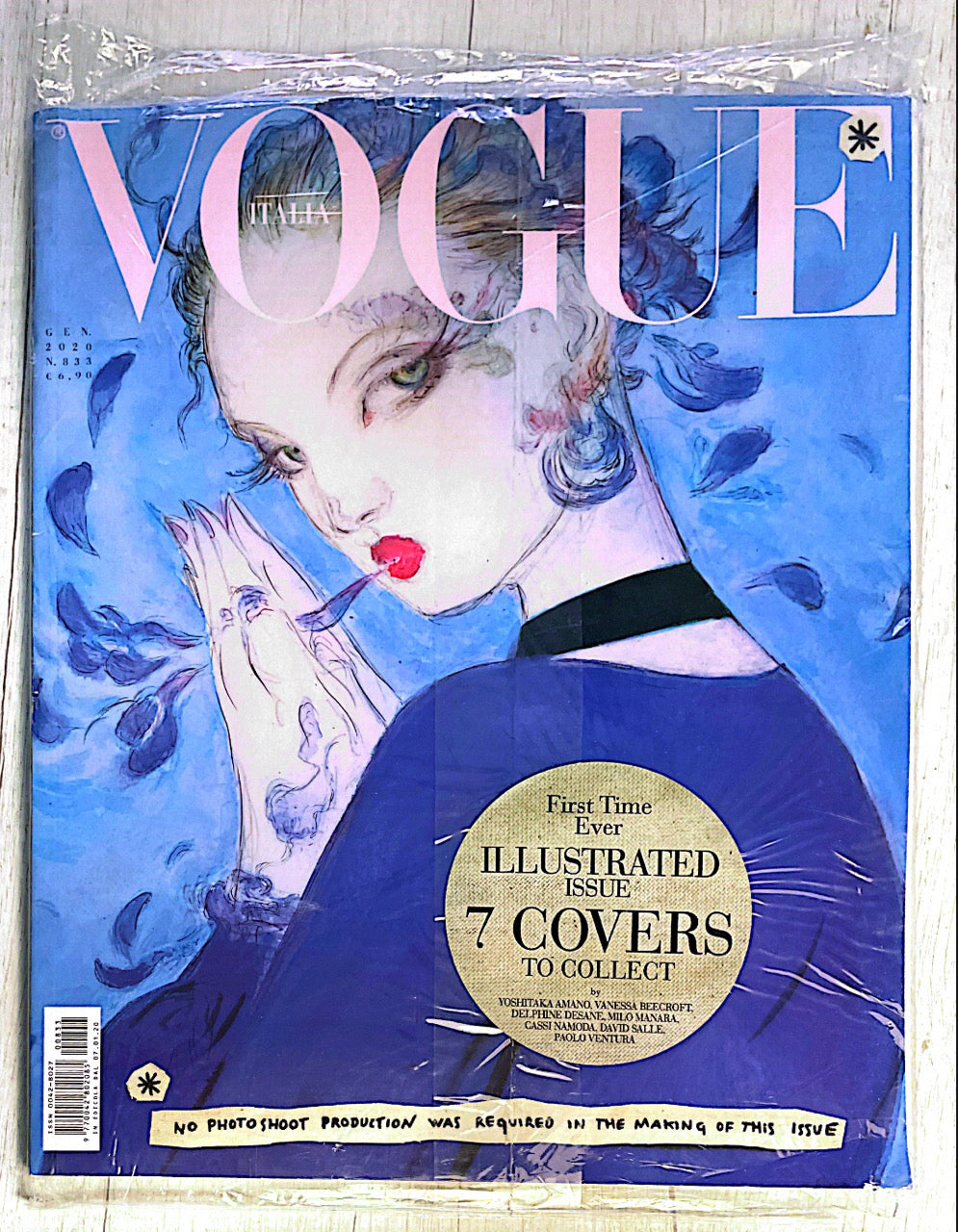 Vogue Magazine Italia January 2020 Yoshitaka Amano featuring Lindsey W