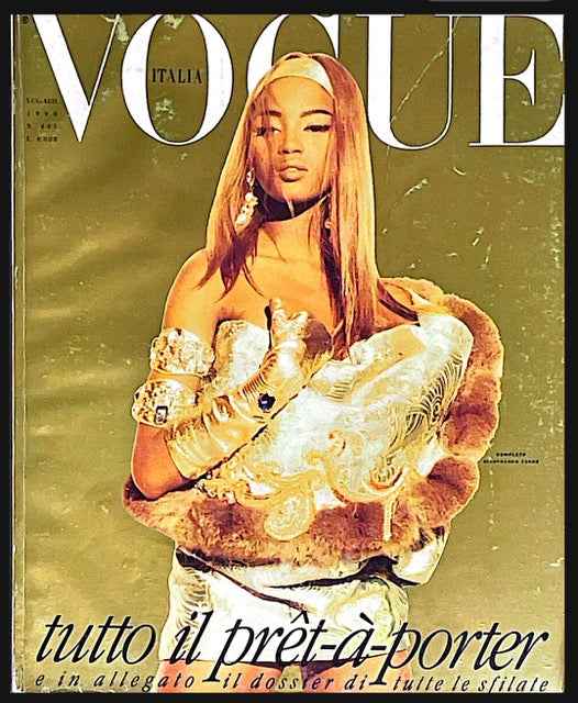 VOGUE Magazine Italia July 1990 NAOMI CAMPBELL Linda Evangelista CHRIS