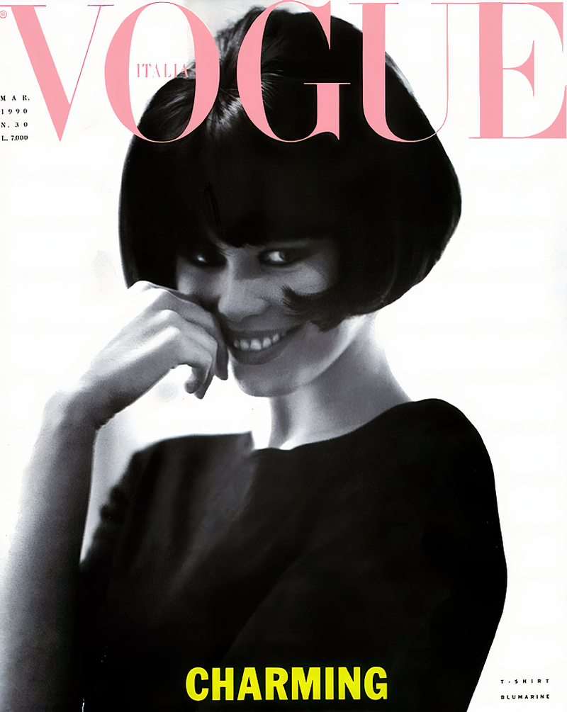VOGUE Magazine Italia March 1990 CLAUDIA SCHIFFER Helena Christensen L