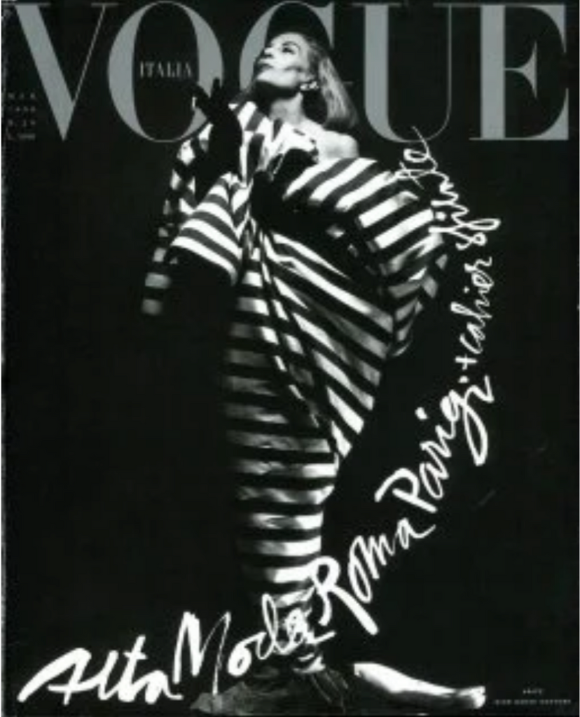 VOGUE Magazine Italia March 1990 CAPUCINE Linda Evangelista CLAUDIA SCHIFFER Turlington