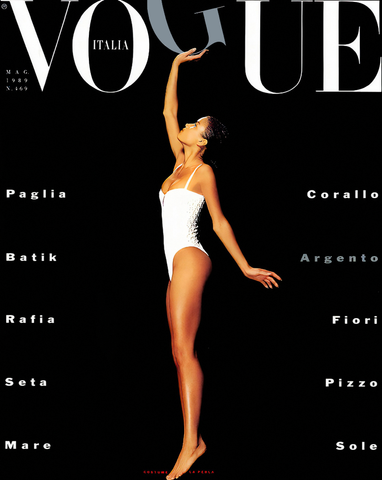 VOGUE Magazine Italia May 1989  VERONICA WEBB Linda Evangelista TATJANA PATITZ Jill Goodacre - magazinecult