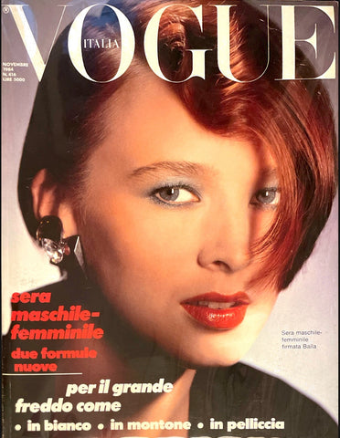 VOGUE Magazine Italia November 1984 Stella Goodall IMAN Suzanne Lanza SIMONETTA GIANFELICI Like New