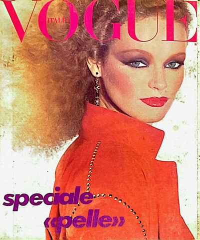 VOGUE Magazine Italia PELLE February 1979  KIM HARRIS David Bailey FABRIZIO FERRI