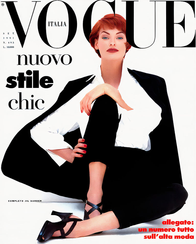 VOGUE Magazine Italia September 1991 LINDA EVANGELISTA Helena Christen VOGUE Magazine Italia September 1991 LINDA EVANGELISTA Helena Christen