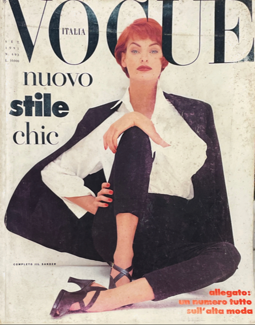 VOGUE Magazine Italia September 1991 LINDA EVANGELISTA Helena Christensen JUDIT MASCO Ghauri