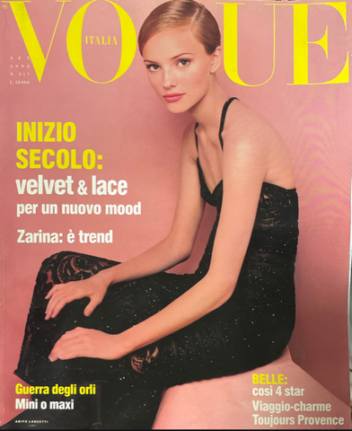 VOGUE Magazine Italia September 1993 JAIME RISHAR Christy Turlington KARA YOUNG McMenamy EXC