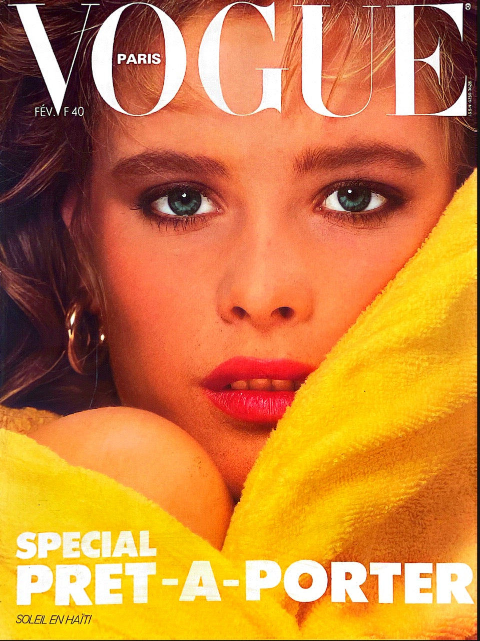 VOGUE Magazine Paris February 1985 ANDREA KLUKE Jeny Howorth YASMIN LE