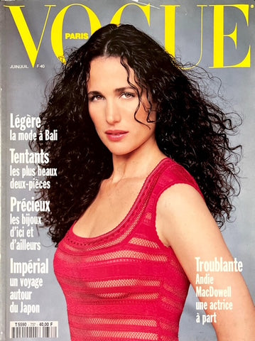 ANDIE MACDOWELL Naomi BRIDGET HALL Christensen VOGUE Magazine Paris June 1993