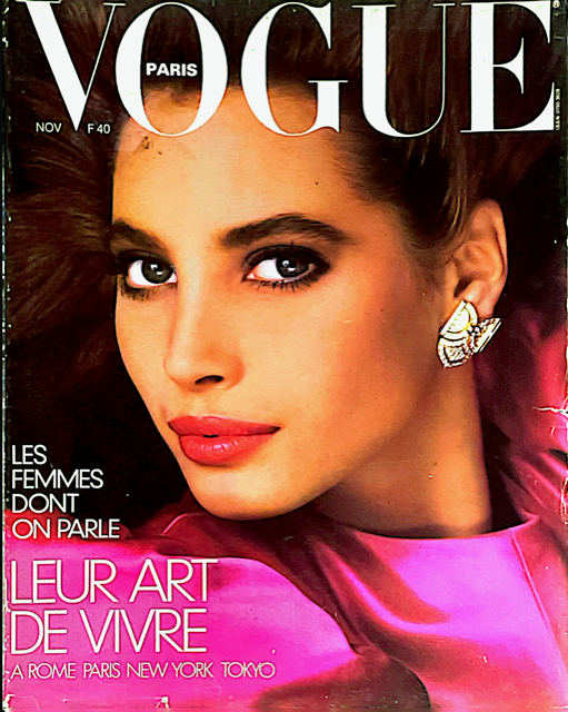 Vogue Magazine Paris 1986 CHRISTY TURLINGTON Helmut Newton RENEE SIMONSEN
