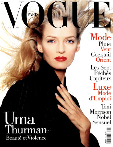 VOGUE Magazine Paris November 1994 UMA THURMAN Debbie Deitering PHOEBE O'BRIEN