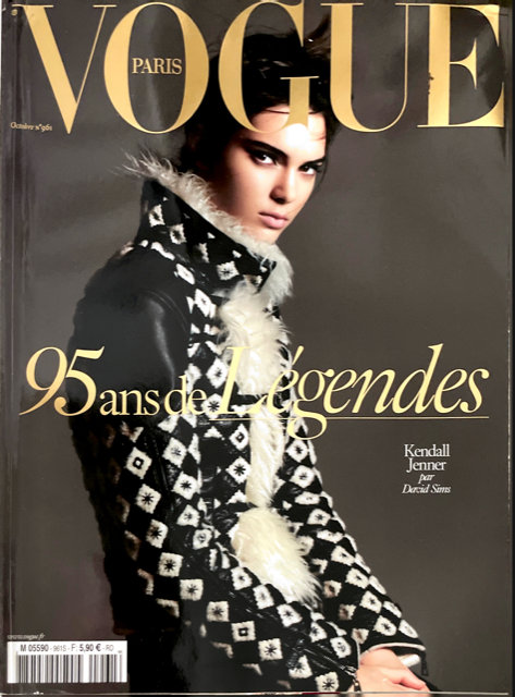 VOGUE Magazine Paris October 2015 KENDALL JENNER Lily Rose Depp TAYLOR HILL Veruschka
