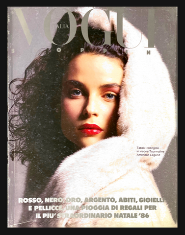 VOGUE Italia SHOPPING Magazine December 1986 RENATO GRIGNASCHI Fur PELZ