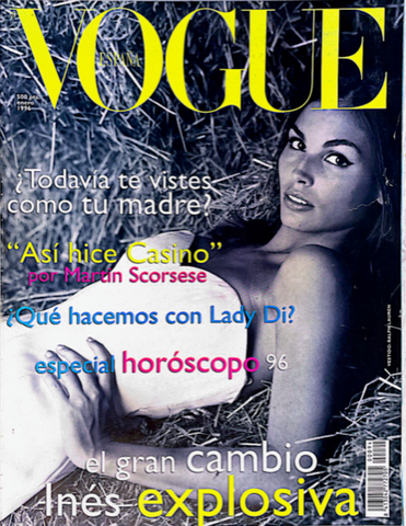 VOGUE Magazine Spain January 1996 INES SASTRE Bruce Weber ARTHUR ELGORT