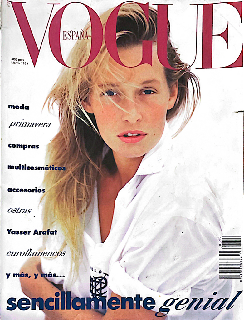 VOGUE Magazine Spain March 1989 ESTELLE LEFEBURE Yasmin Le Bon LINDBERGH
