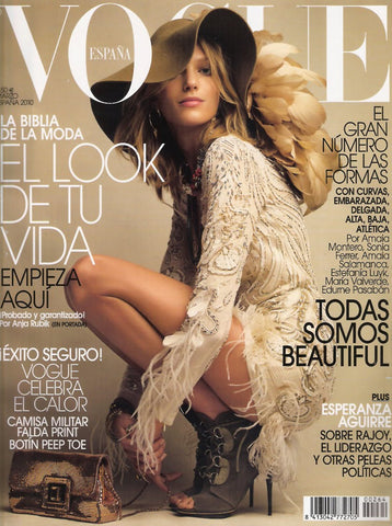 VOGUE Magazine Spain March 2010 ANJA RUBIK Valentina Zelyaeva CHANEL IMAN