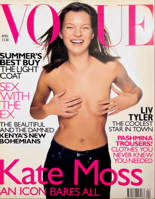 VOGUE Magazine UK April 1999 KATE MOSS Angela Lindvall BRIDGET HALL Liv Tyler
