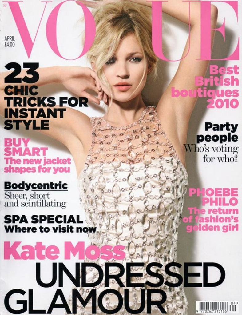 VOGUE Magazine UK April 2010 KATE MOSS Lara Stone CLEMENCE POESY Guinevere Van Seenus