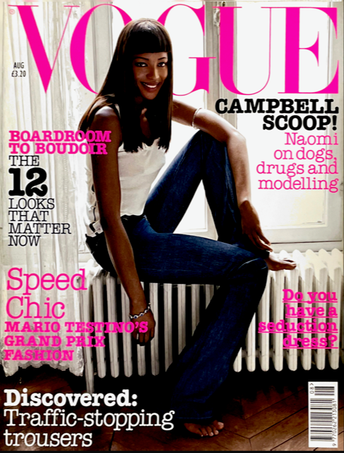 VOGUE Magazine UK August 2002 NAOMI CAMPBELL Isabeli Fontana FRANKIE RAYDER