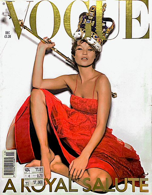 VOGUE Magazine UK December 2001 KATE MOSS Tasha Tilberg PAOLO ROVERSI Royal Family