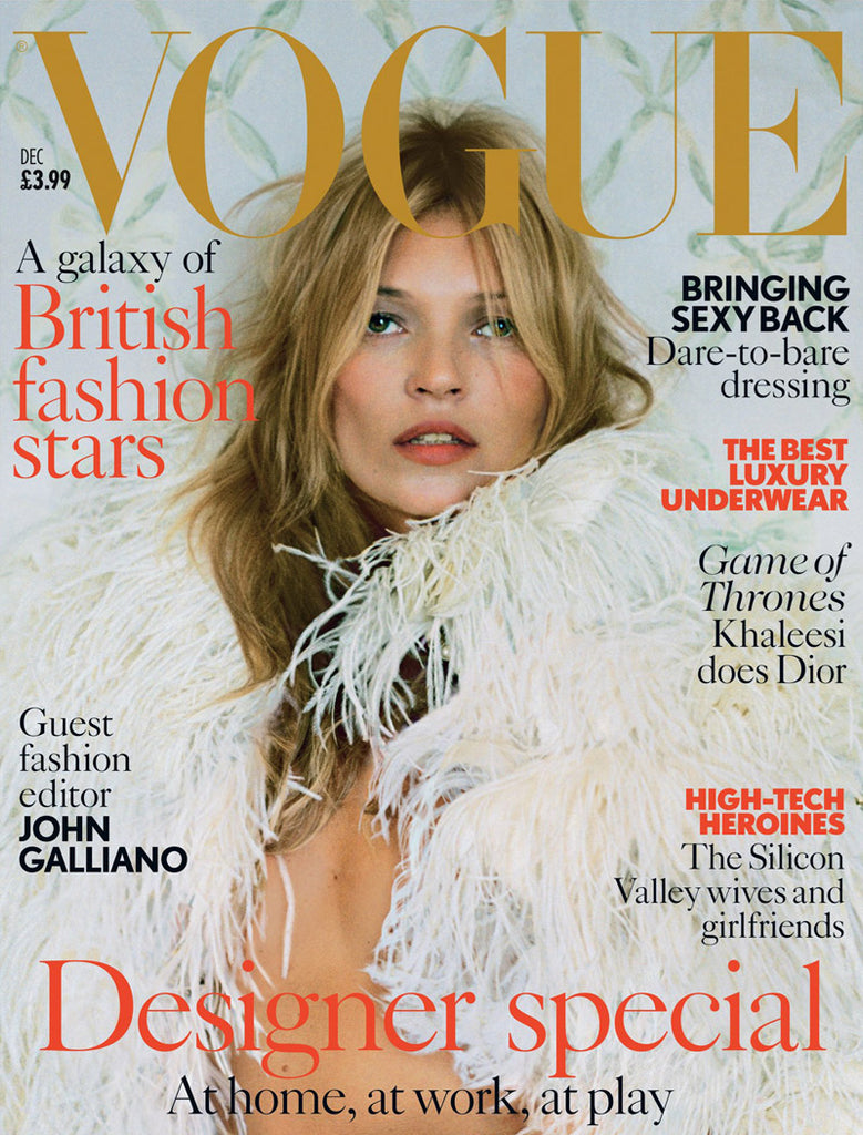 VOGUE Magazine UK December 2013 KATE MOSS Anna Ewers JOHN GALLIANO Emilia Clarke
