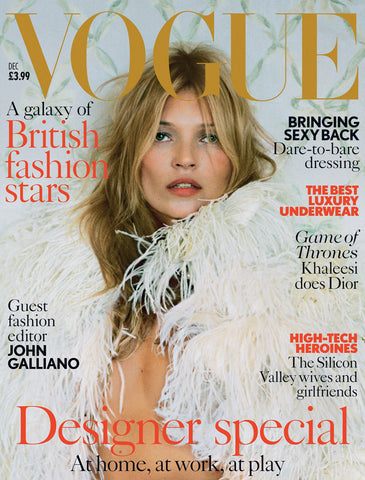 VOGUE Magazine UK December 2013 KATE MOSS Anna Ewers JOHN GALLIANO Emilia Clarke