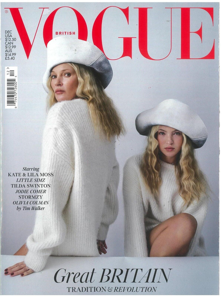 VOGUE Magazine UK December 2023 KATE & LILA MOSS by TIM WALKER