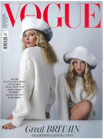 VOGUE Magazine UK December 2023 KATE & LILA MOSS by TIM WALKER