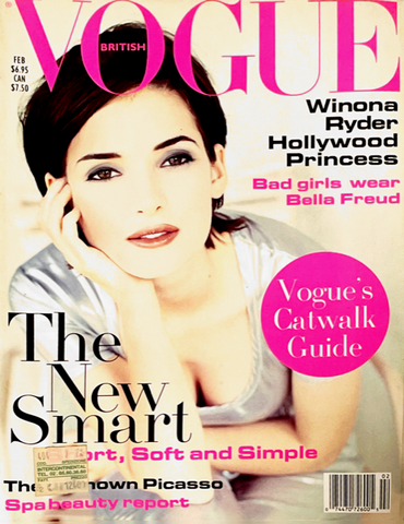 VOGUE Magazine UK February 1994 WINONA RYDER Meghan Douglas CARLA BRUNI