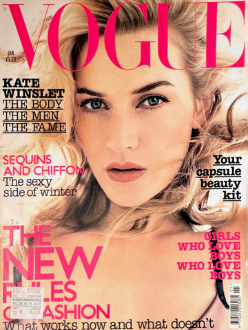 VOGUE Magazine UK January 2003 KATE WINSLET Natalia Vodianova JESSICA MILLER Elise Crombez