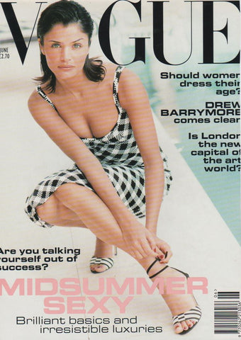 VOGUE Magazine UK 1995 HELENA CHRISTENSEN Claudia Schiffer NAOMI CAMPBELL Drew Barrymore