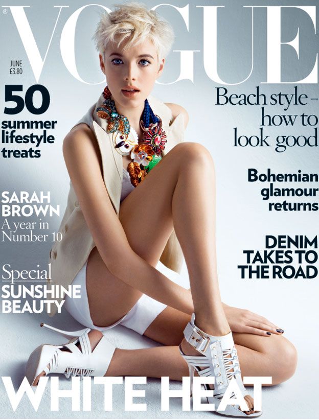 VOGUE Magazine UK June 2008 AGYNESS DEYN Amber Valletta ANGELA LINDVALL Elise Crombez